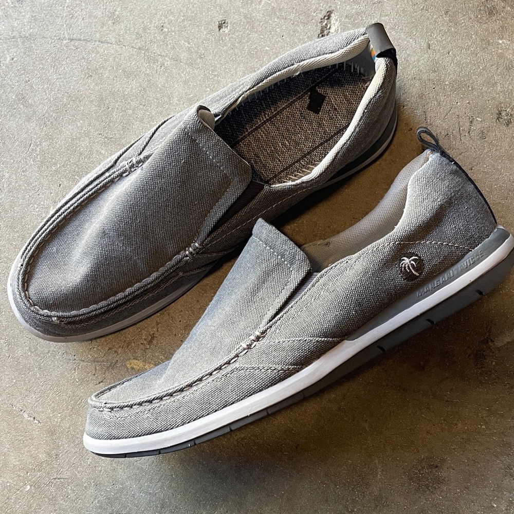 Margaritaville Gray Canvas Slip-On Loafers